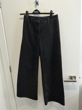 Nili Lotan Black High-Rise Wide Leg Pants